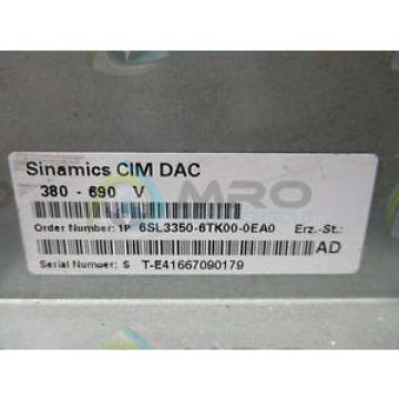 Original SKF Rolling Bearings Siemens SINAMICS CIM DAC 6SL3350-6TK00-0EA0 CONTROL INTERFACE MODULE  *USED*