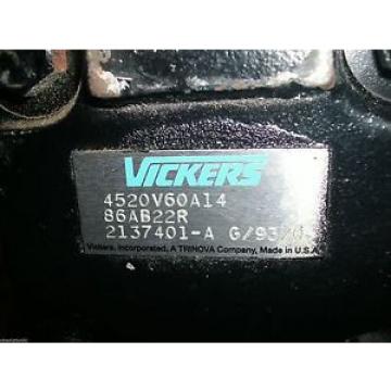 VICKERS EATON 4520V60A14 86AB22R Flange Mounted Tandem Vane Pump NSK Country of Japan