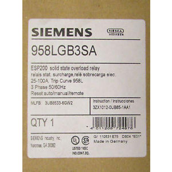 Original SKF Rolling Bearings Siemens FURNAS ESP200 Solid State Overload Relay 25-100 Amp  958LGB3SA #3 image