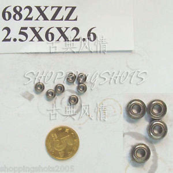 Original famous 100pc 682X ZZ Miniature Bearings Mini bearing 2.5x6x2.6 mm 2.5*6*2.6 682XZ ABEC1 #1 image